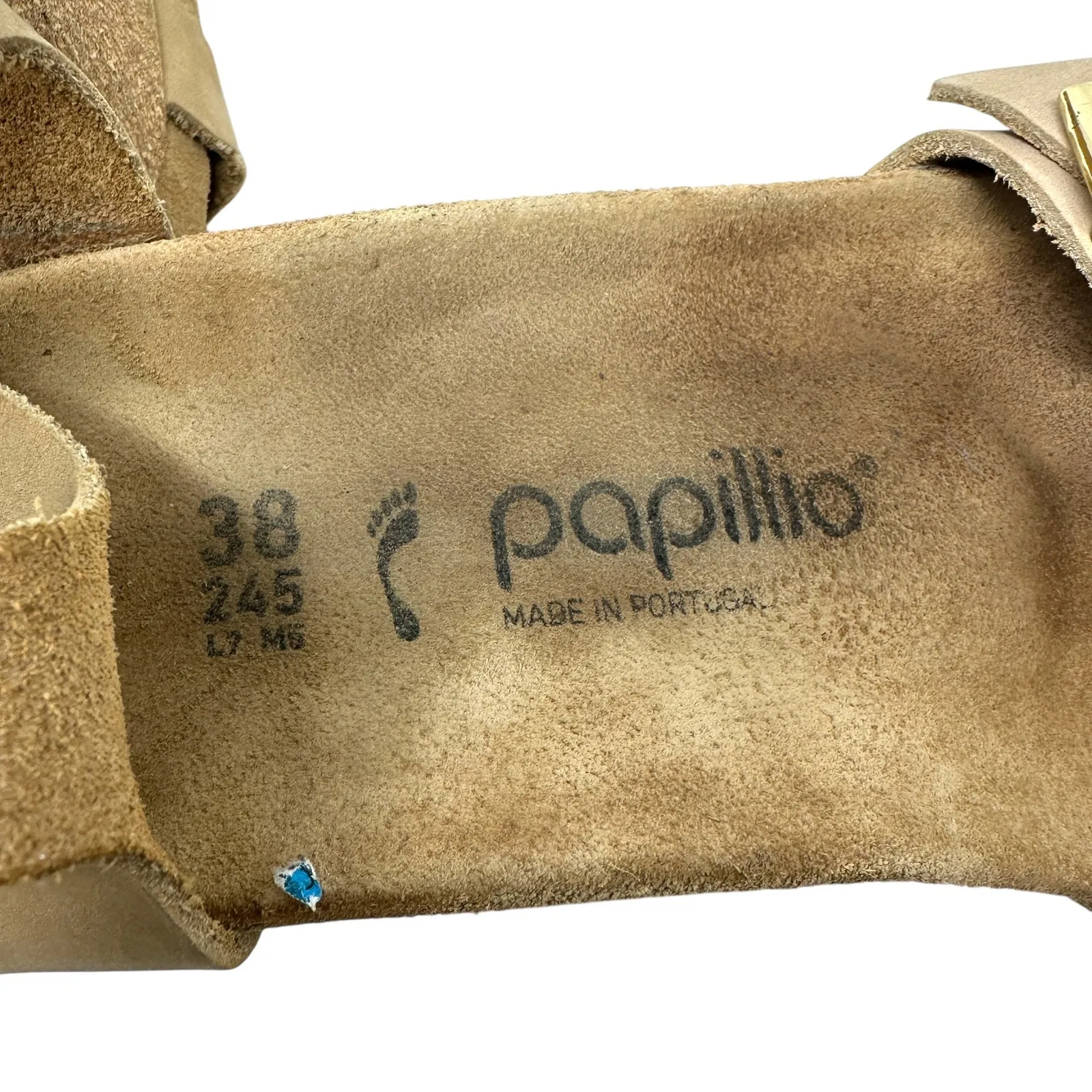 Birkenstock Papillio Soley Wedge Sandals Nubuck Leather Beige Tan 38 US 7 7.5‎ - Image 13