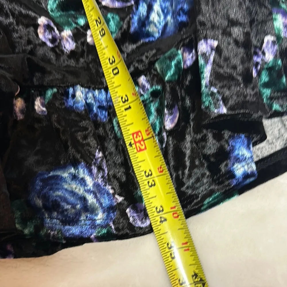 Wild Fable Black and Blue Floral Mini Dress great with pair leggings - Image 7