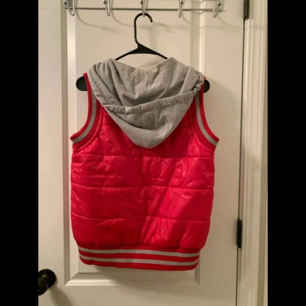 Love Tree Women's Juniors Large Lined Hooded Vest Jacket Coat Sz L Multicolor - Image 9