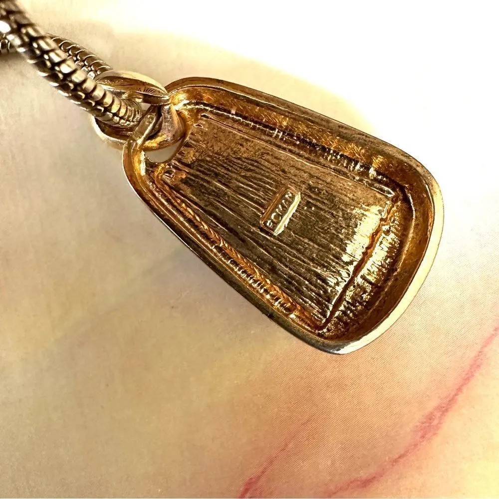 Roman unakite gold tone necklace and earrings set - Image 13