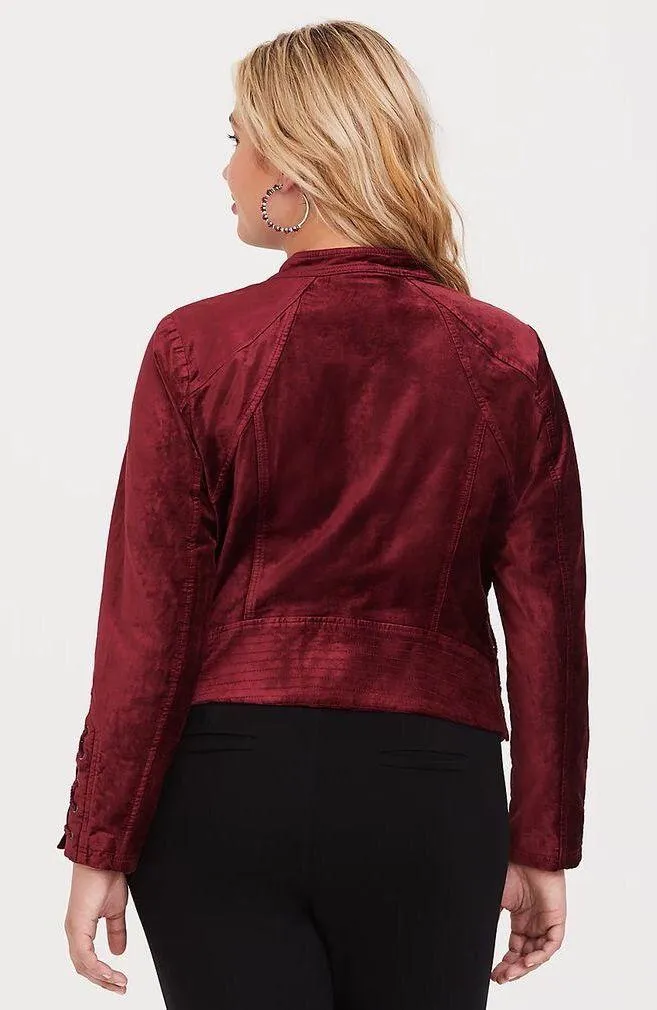 Torrid Lattice Velvet Motto Jacket - Image 4