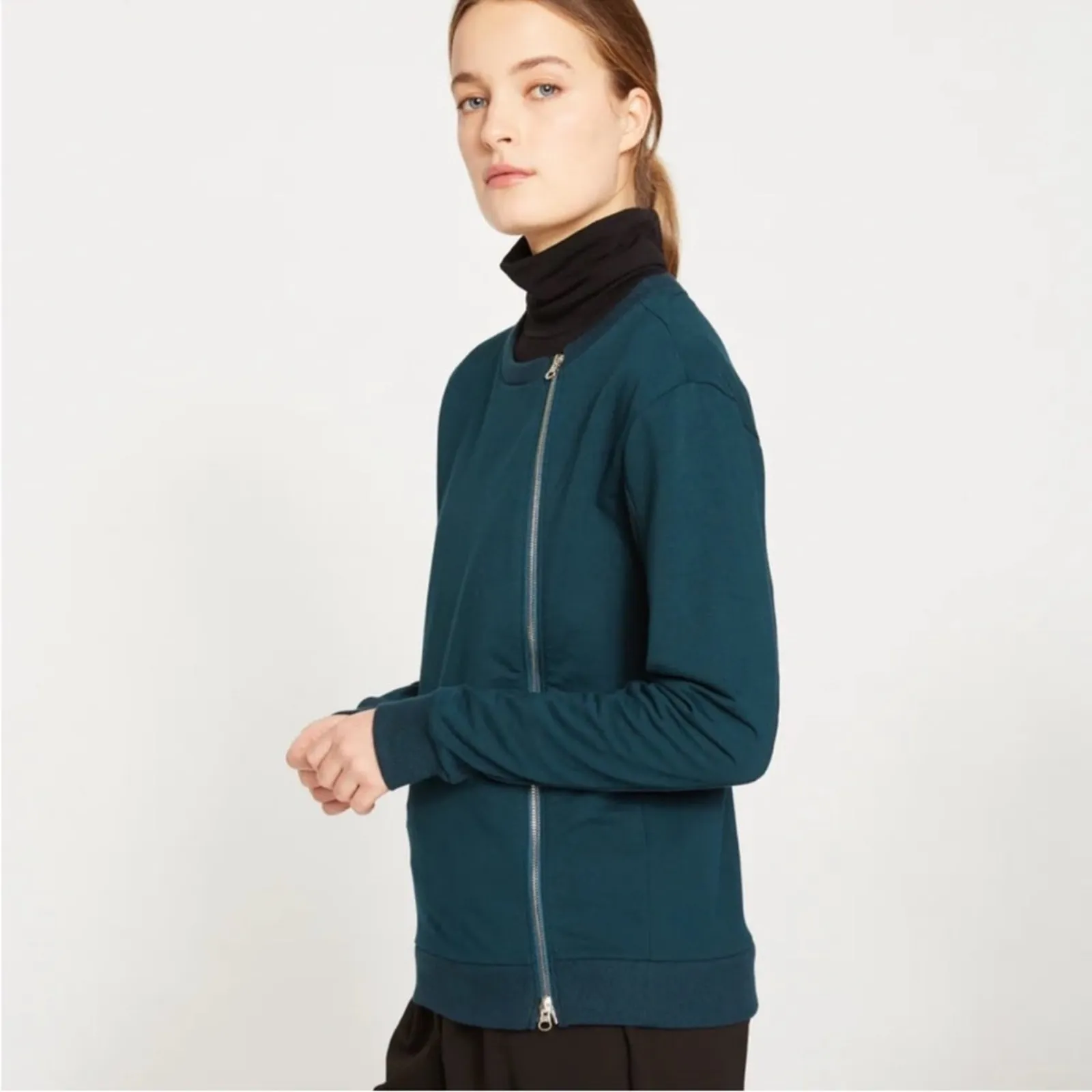 Universal Standard Meridian Zip Pullover Deep Sea Size 4XS/0-00 - Image 3