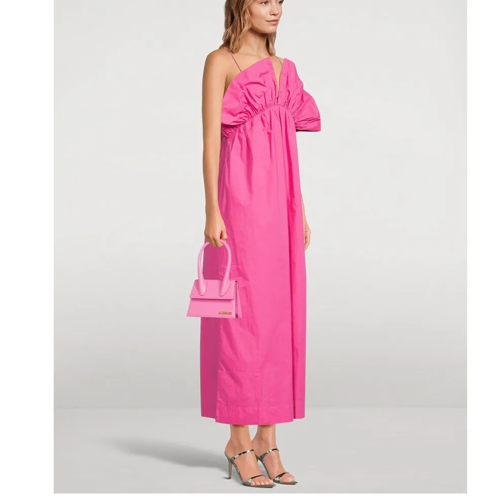 Mara Hoffman Raquel Dress size 8 Organic Cotton Maxi hot pink - Image 6