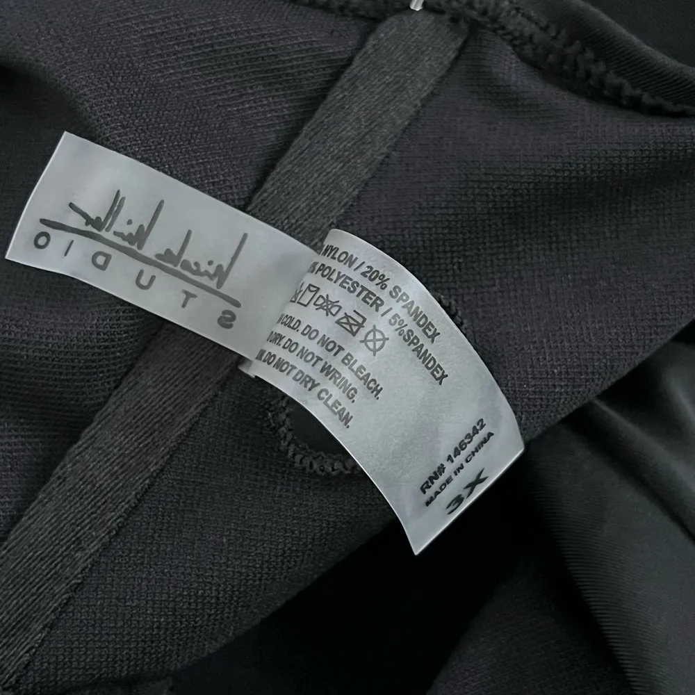 NWT Nicole Miller Plus Size One Piece Center Tie Sweetheart Swimsuit | Black 3X - Image 9