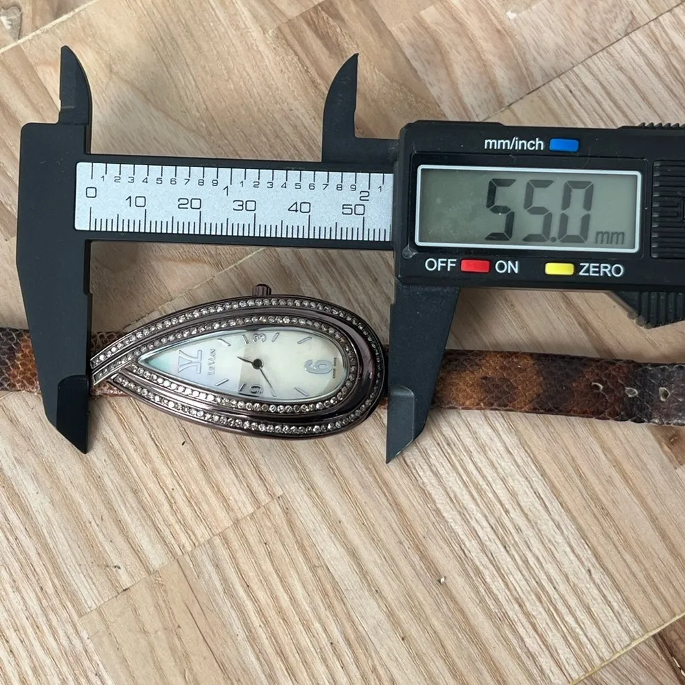 Le Vian Diamante Rare Limited Edition Diamond Ladies Watch Teardrop Case Brown - Image 14