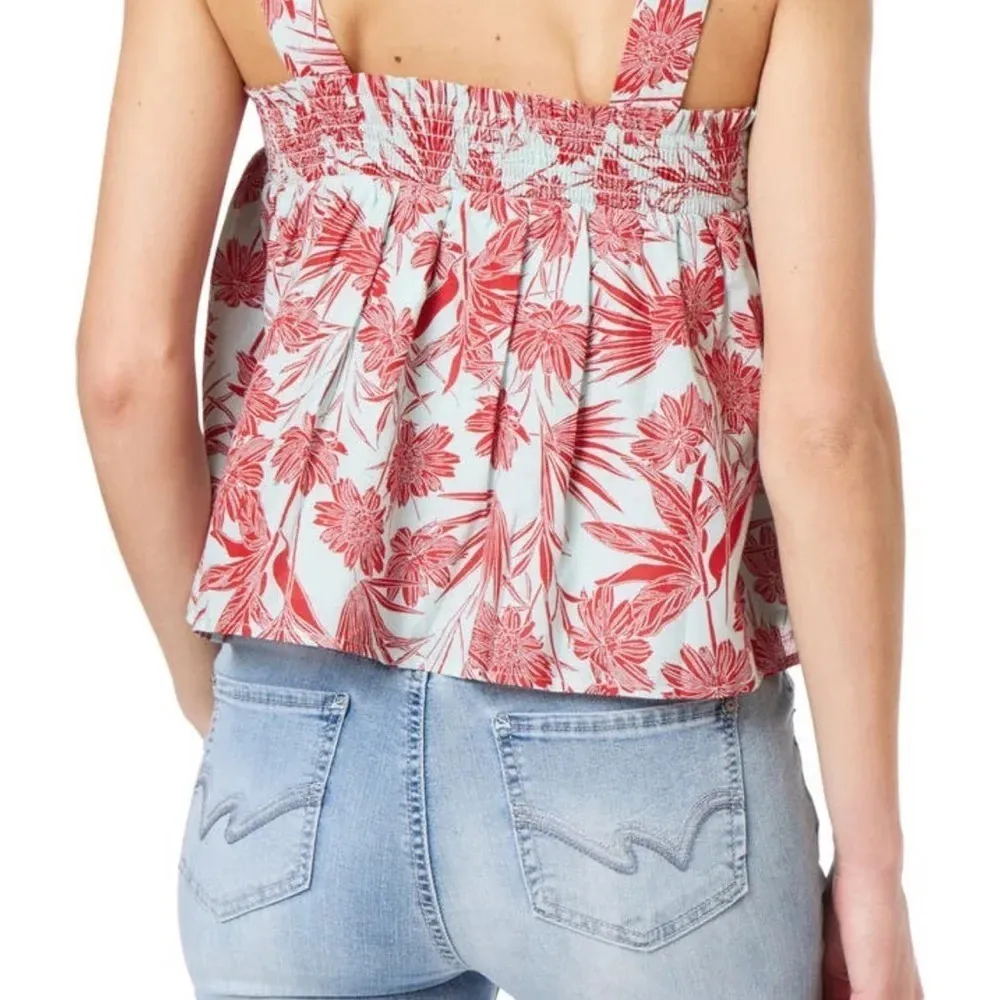 C&C California Floral Tie Shoulder Top - Image 4