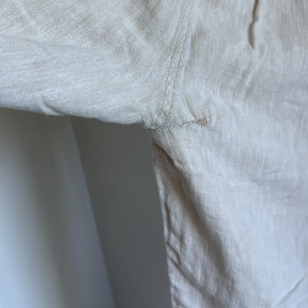 Free People Feelin’ Good Utility Pull-On Pants Linen Cream Small - Image 7