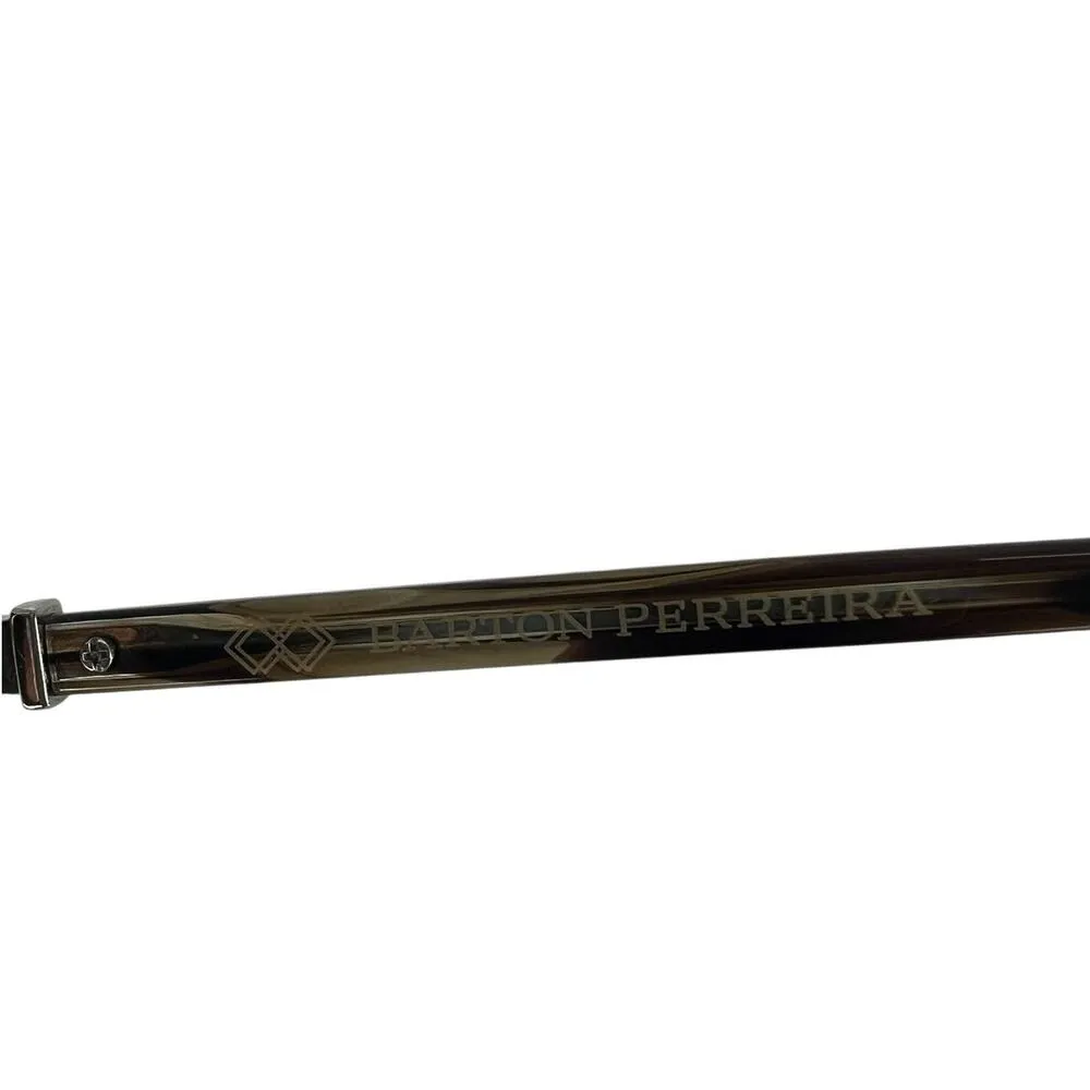 Barton Perreira Gloria Rimless Sunglasses in Tortoise, Silver, Whiskey Gradient Brown - Image 13