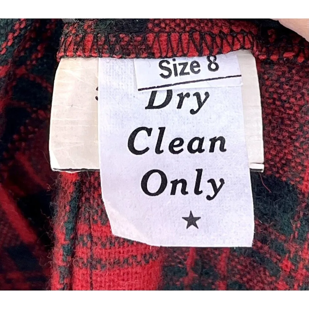 Vintage Century of Boston Grunge Plaid Wool Blend Pleated Skirt - Image 4