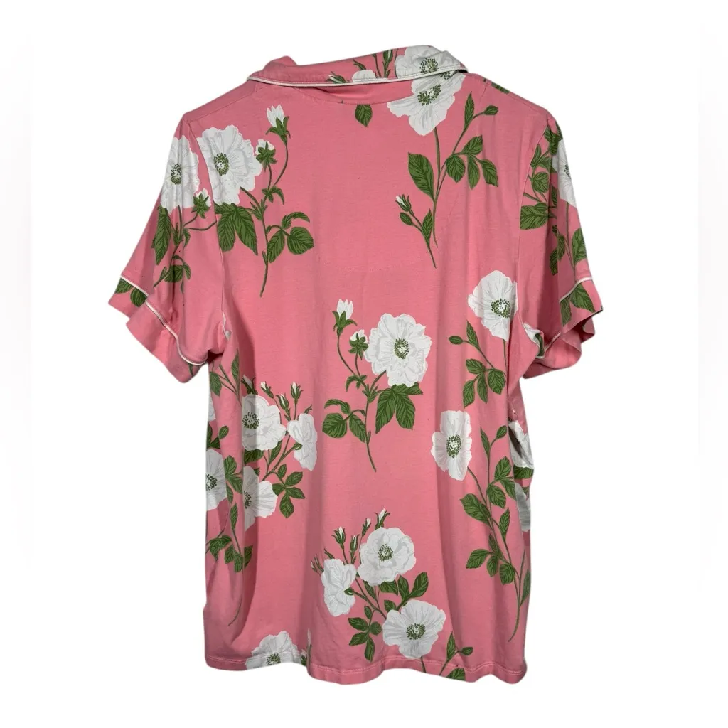 BedHead PJs Pink Magnolias Long Sleeve Classic Stretch Jersey PJ Top Sz Large - Image 4