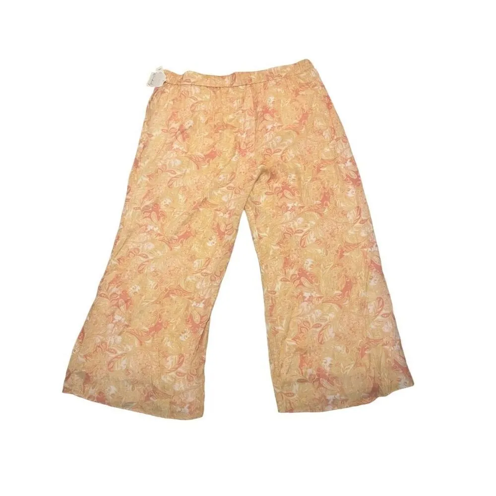 Wonderly Women's Plus Size Wide Leg Pants Paisley Elastic Waist  4x‎ NWT - Image 2