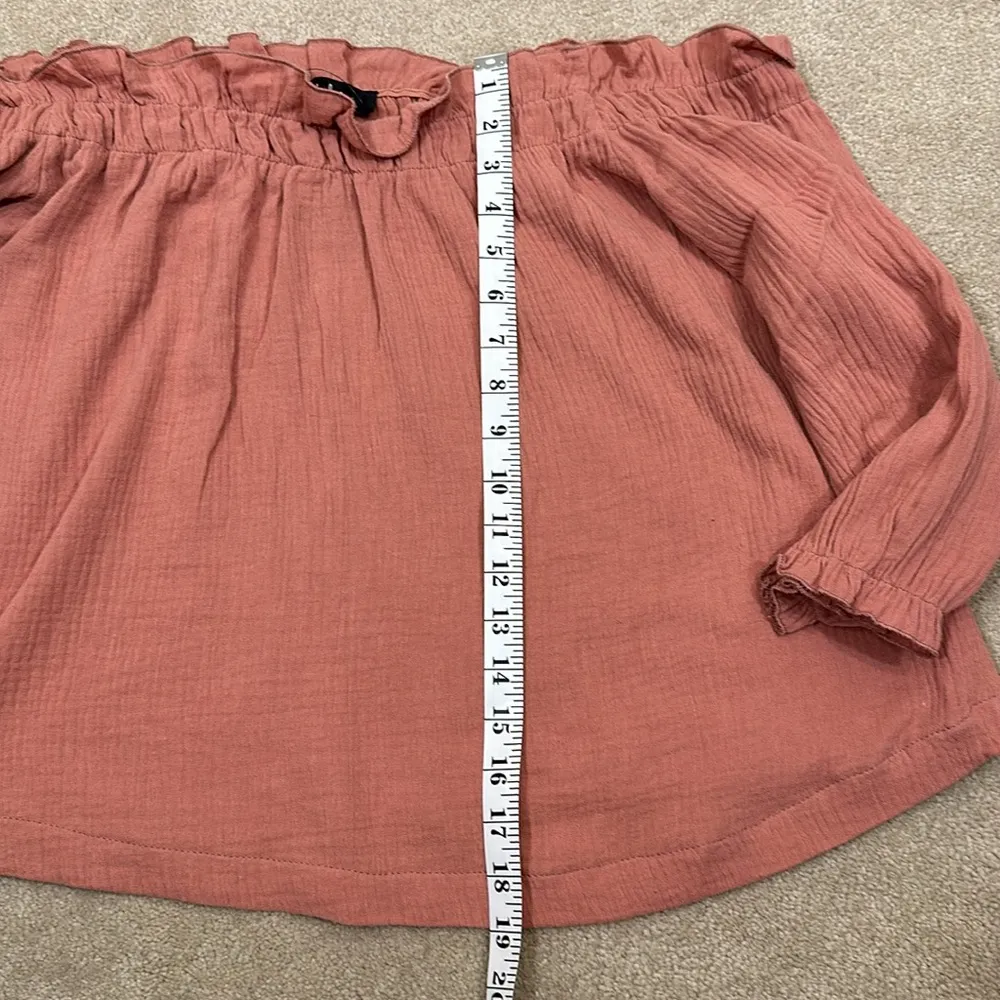 Lulus NWT Sweet One Rusty Rose Off-the-Shoulder Women Top 100% Cotton Size XL - Image 7