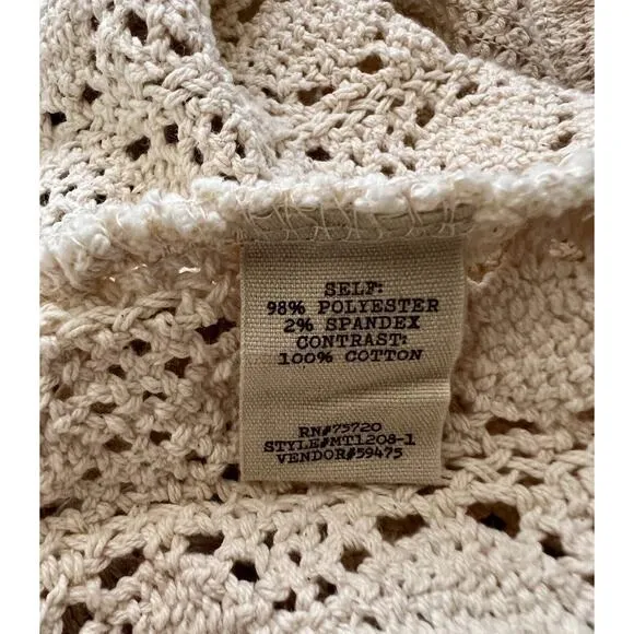 Gimmicks By BKE‎ Women's Ivory Lace Long Sleeve Blouse Size Small NEW - Image 11