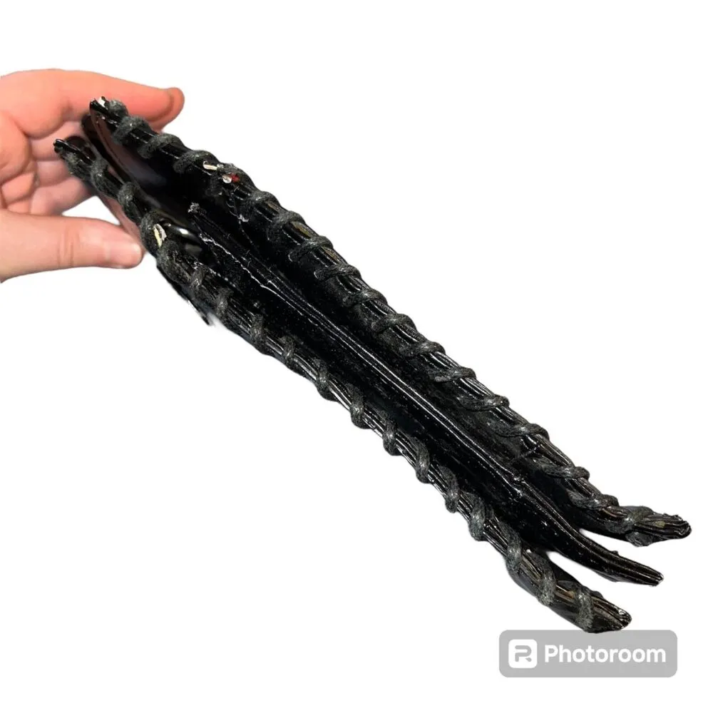 Vintage Mark Chantal MC Unisex Satchel Handbag Four Leaf Clover Design Black - Image 14