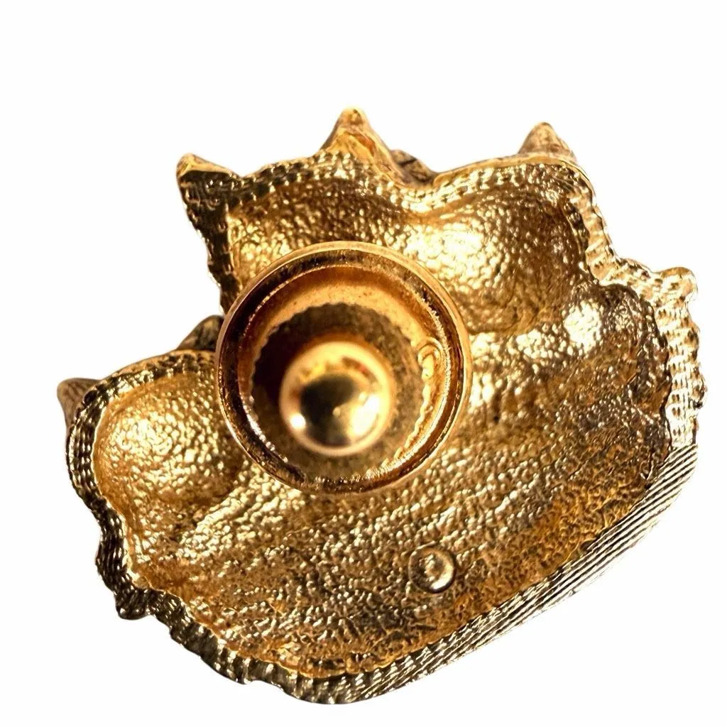 Avon Gold Tone kitten basket of love Vintage pin - Image 6