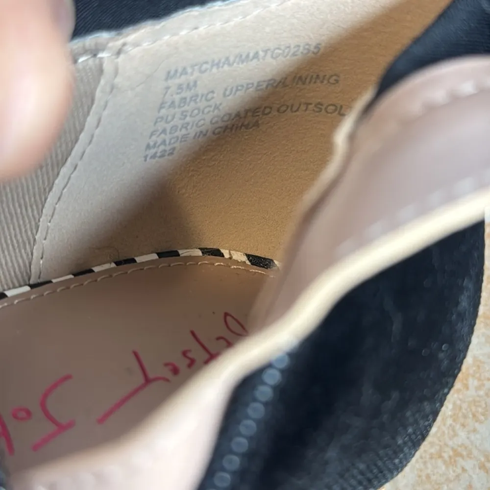 Betsey Johnson Matcha Bootie Black Gold Women's velvet platform Ankle Boots 7.5M Size 7.5 - Image 13