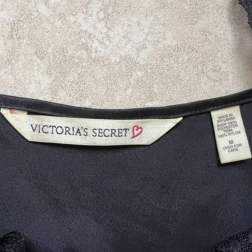 Black Lace Babydoll Slip Dress Size M - Image 6