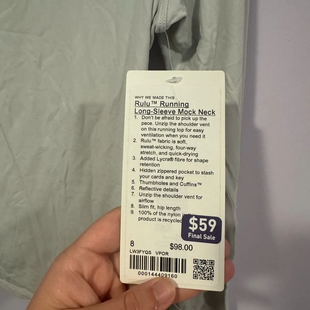 NWT lululemon running mock neck‎ long sleeve - Image 3