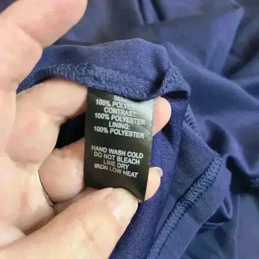 Lulus Womens Blue Madalyn V-Neck Lace & Chiffon Full Length A-Line Gown Medium - Image 11