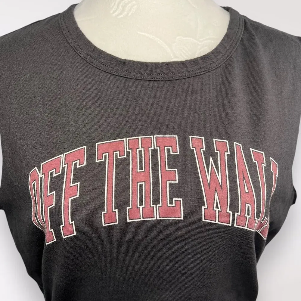 Vans Off The Wall University Tank Top Black Large - Image 2