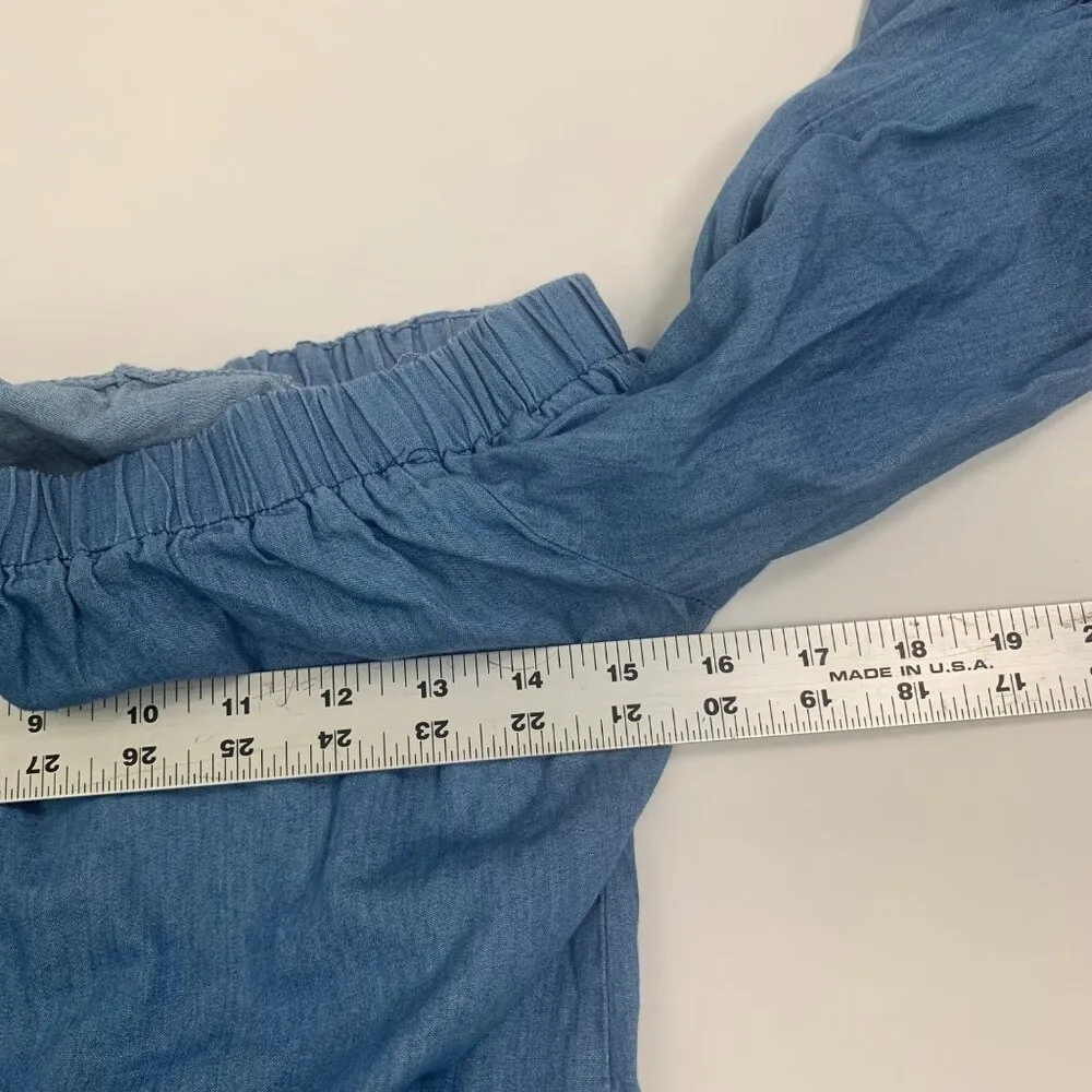 Mustard Seed Women's Off-The-Shoulder Chambray Top Size Small - Image 5