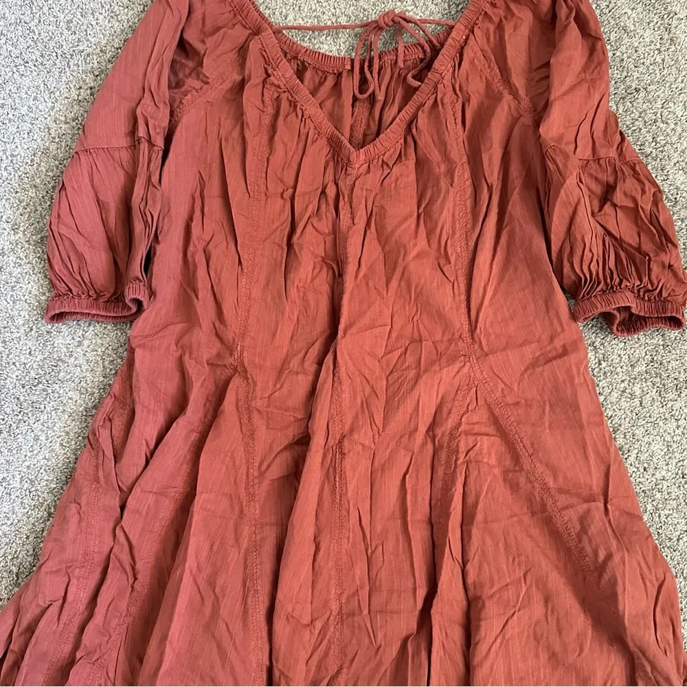Daily Practice Anthropologie Mollie Tunic Dress In Cocoa Powder - Image 8