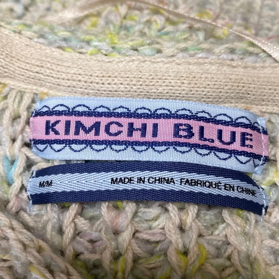 Urban Outfitters Kimchi Blue Space Station Cream Green Chunky Knit Sweater Top M - Image 4