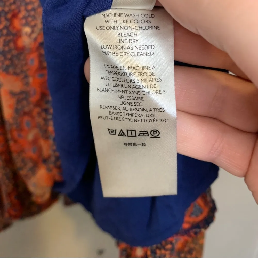 Free People Floral Scarf Teegan Mini Dress V Neck Size L - Image 14