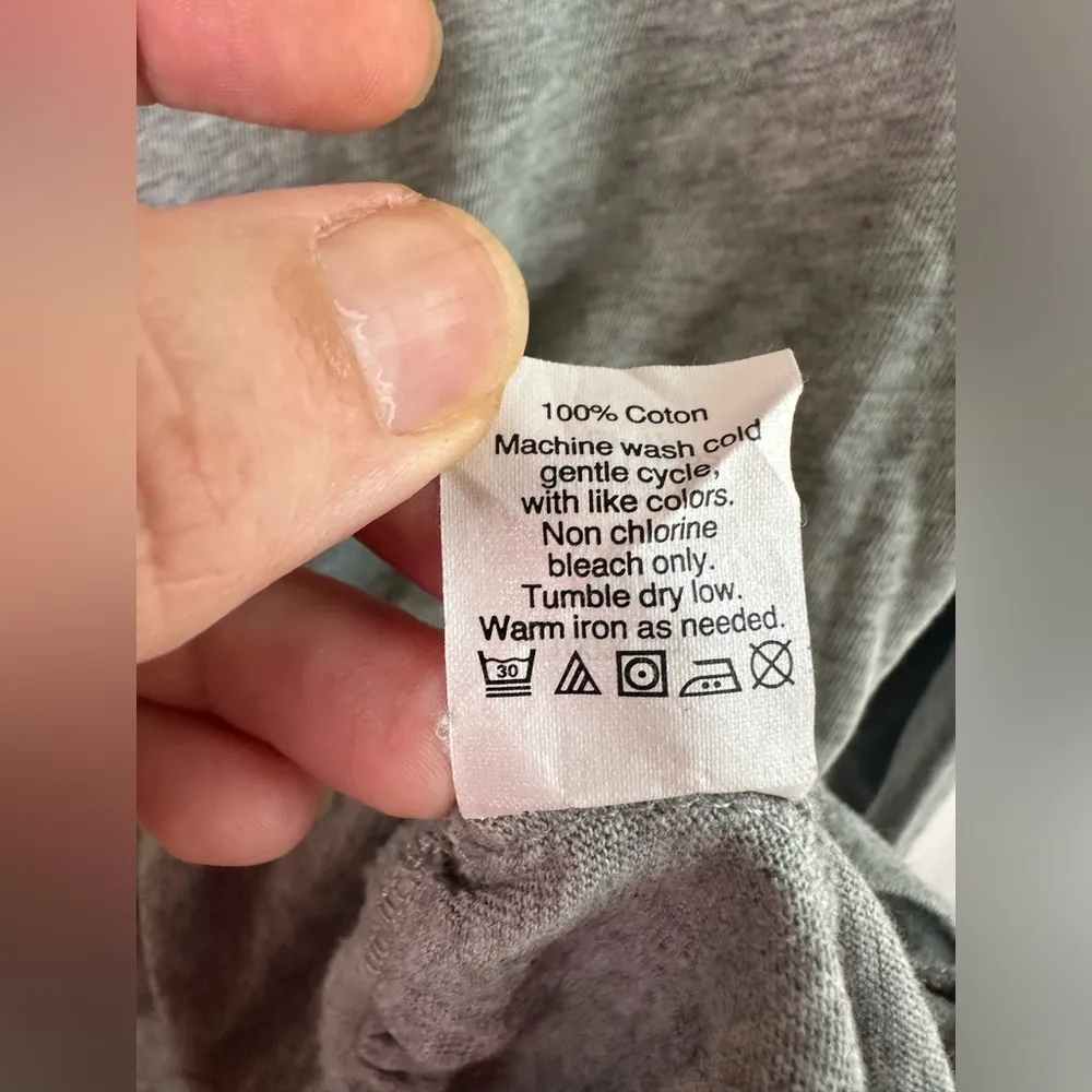 J Crew Shirt Womens Extra Small Long Sleeve Round Neck Gray Ruffle Preppy - Image 5