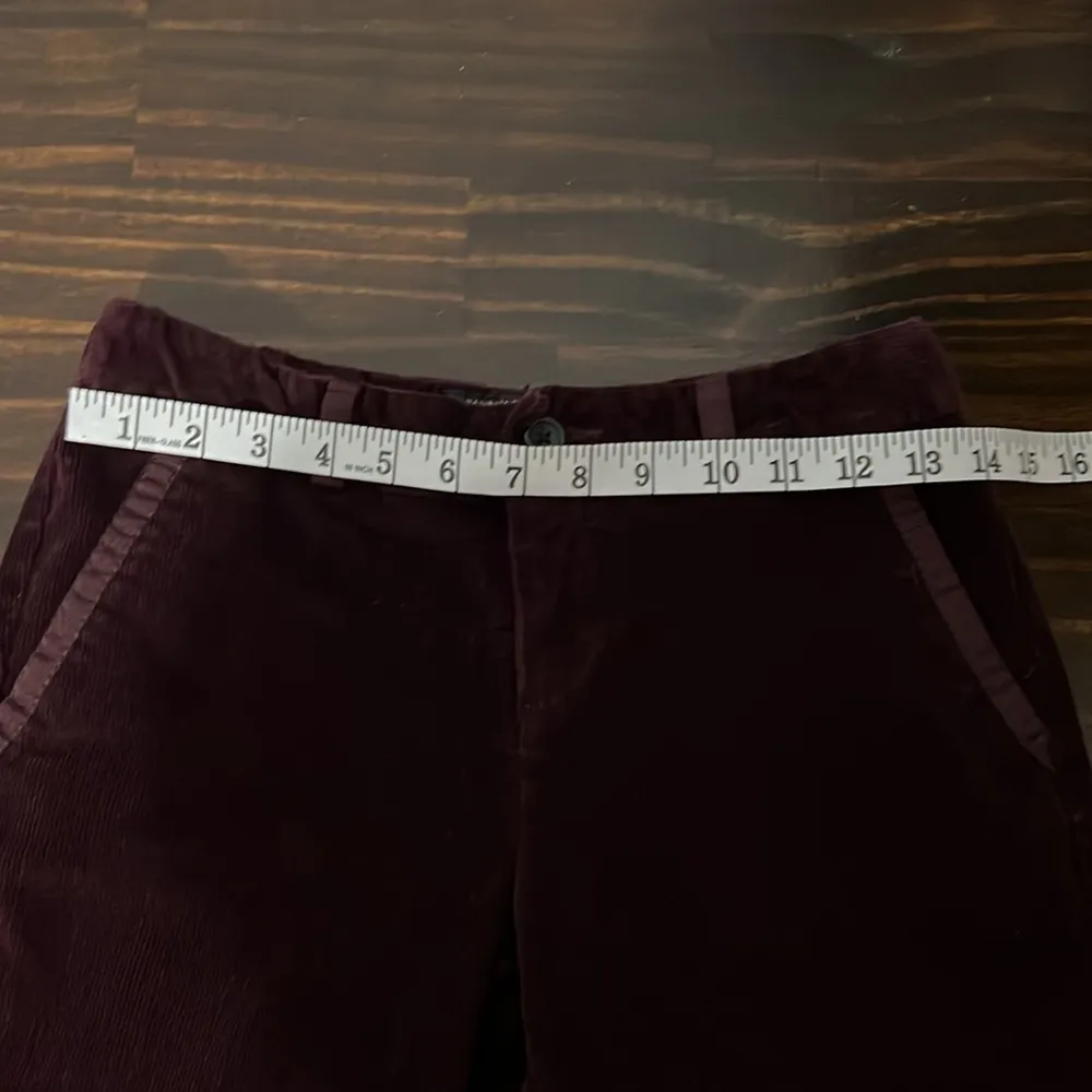 Banana Republic The Martin Fit Corduroy Pants Burgundy Size 0 EUC - Image 7