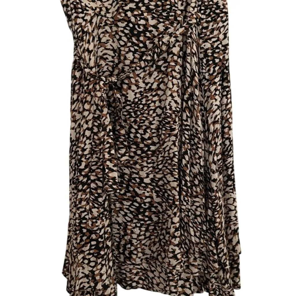 Free People French Quarter Wrap Mini Dress Medium Cheetah‎ Print - Image 10