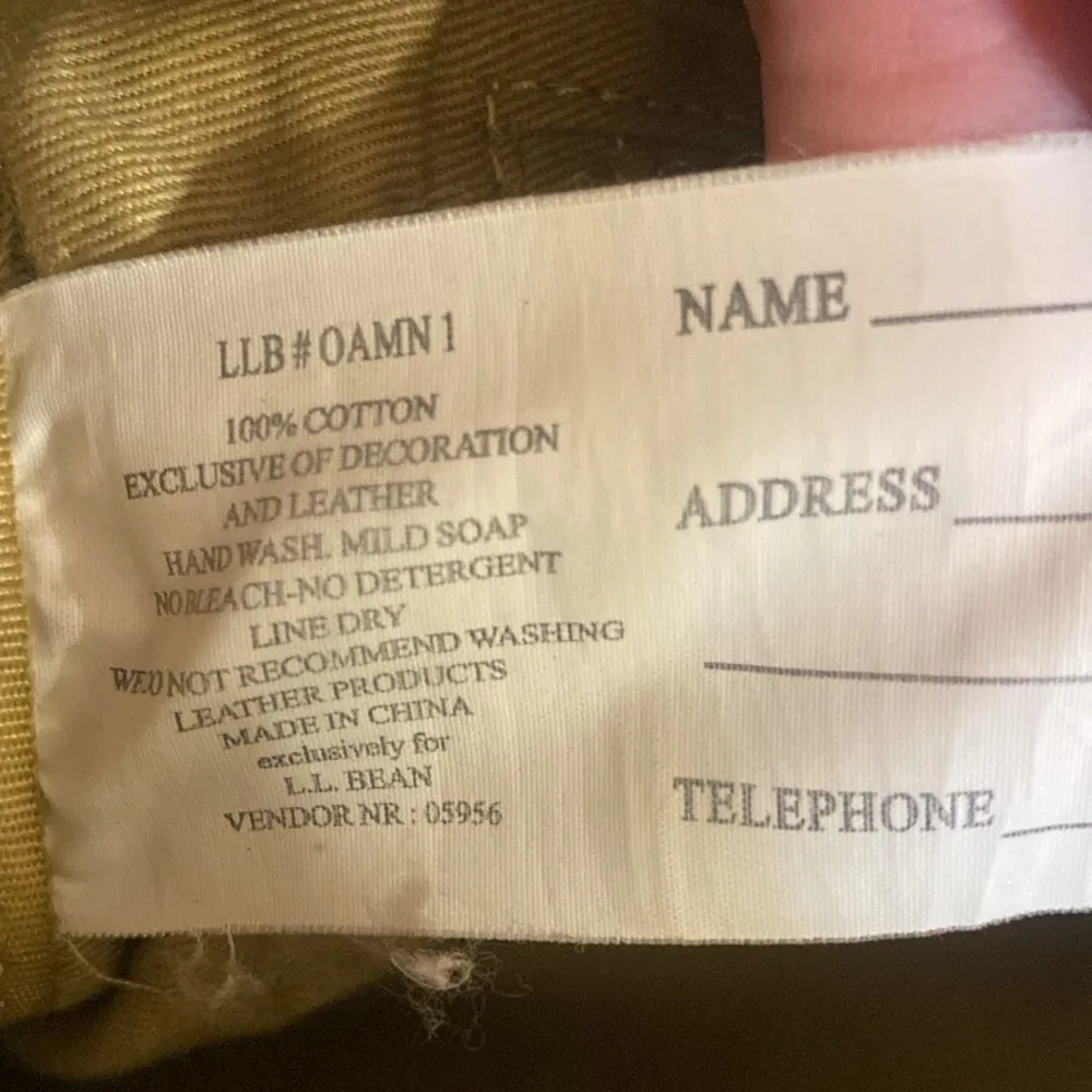 L.L. Bean Canvas and Leather trim Crossbody bag Tan - Image 16