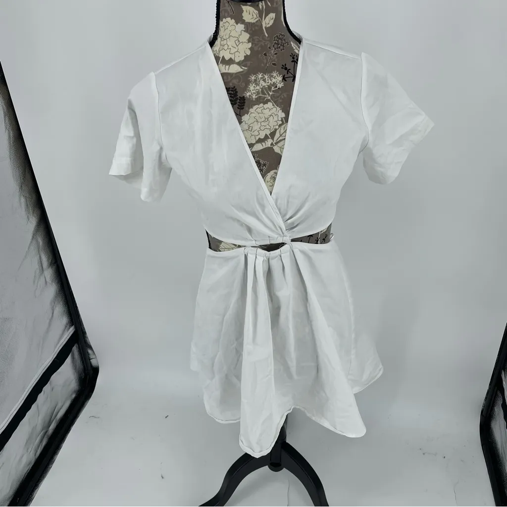 Zara White Mini Dress - Image 2