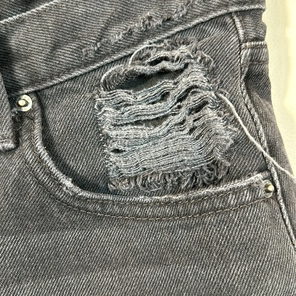 Grlfrnd Revolve Black Distressed Adriana Slouchy Rolled Cuff Cotton Women 27 - Image 4