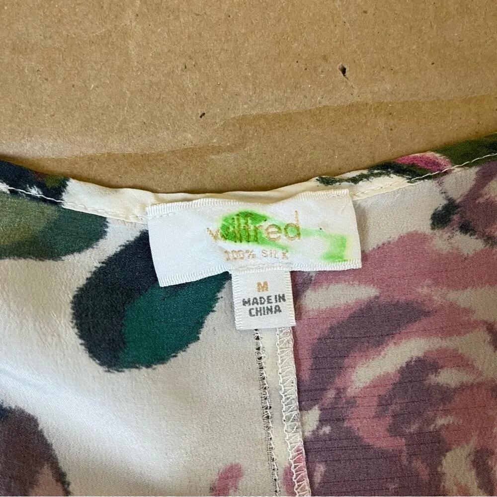 Aritzia Wilfred Floral Silk Tank Top Purple Size M - Image 8