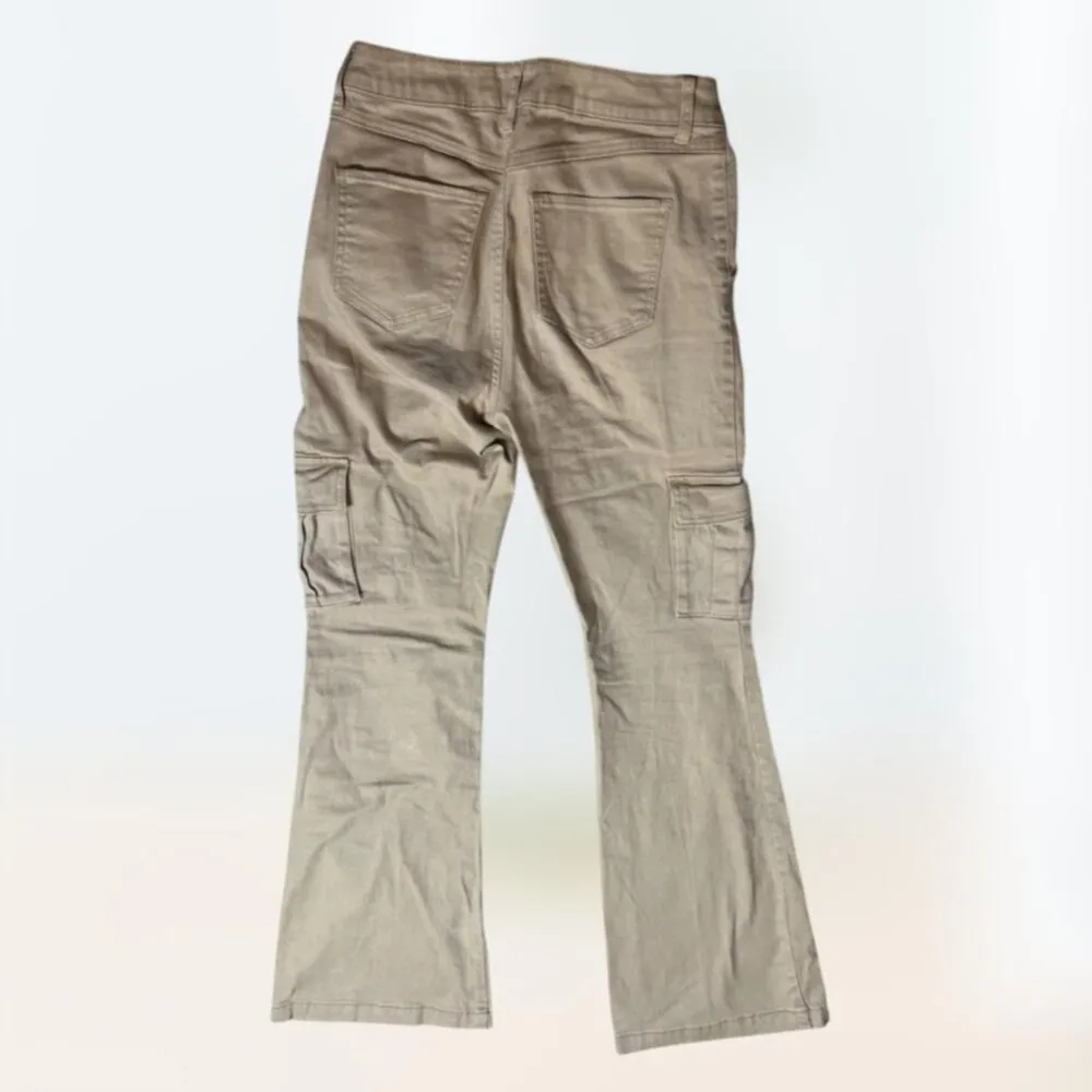 Rewash Tan Cargo Flare Chino Pants Women's Size 1 Indie Y2k - Image 3