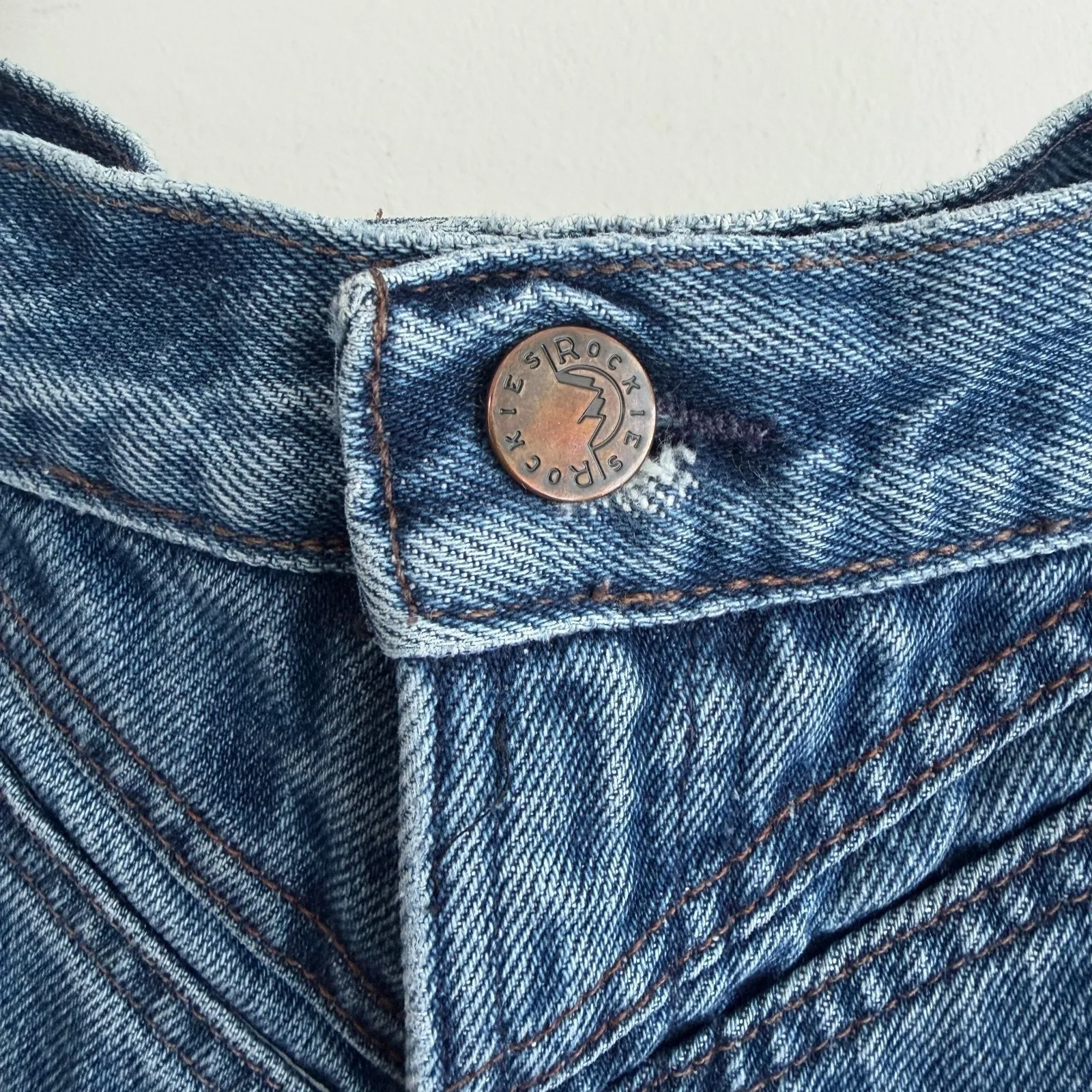 Vintage Rockies Rocky Mountain Jeans Womens 29x34 High Rise Western Bareback Blue Size 29 - Image 6