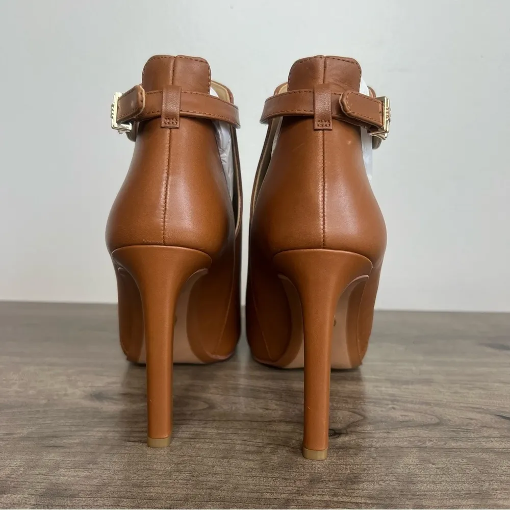 Michael Michael Kors Lawson Buckled Open Toe Shooties Women’s Size 7.5 SKU#24111 Brown - Image 5