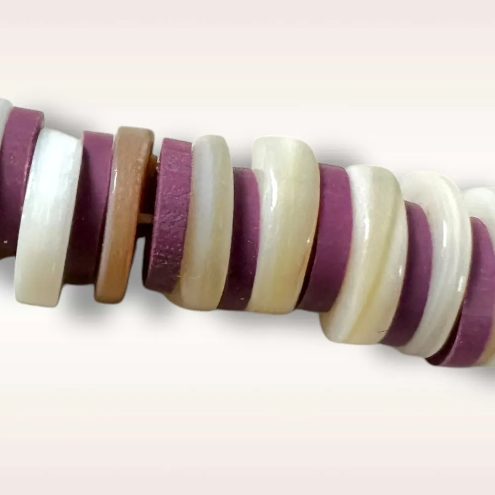 Free People Wanderin Belly Chain in Purple Puka Shell NWT Necklace Beach Summer - Image 6