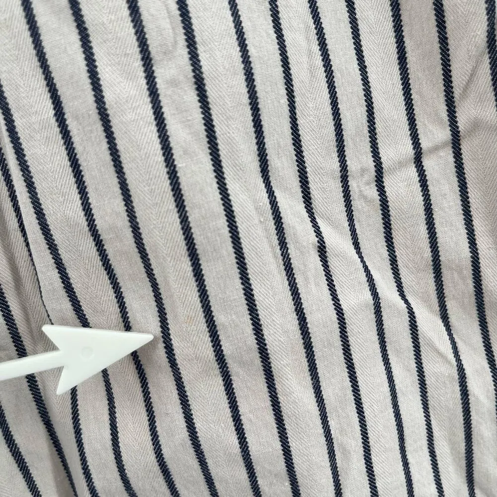 CABI Pants SZ 6 #5316 Stripe Tick Tock Crop Business Work Office Cotton Stretch - Image 6