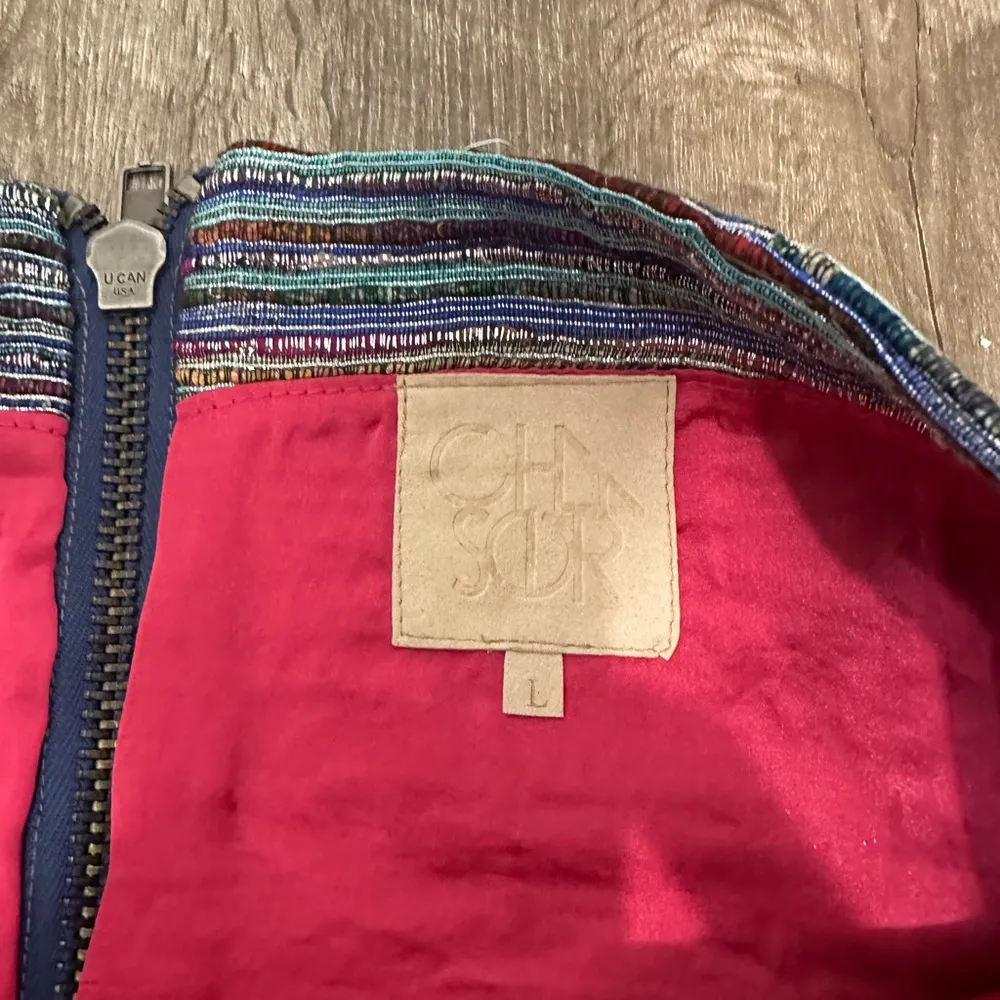 Chaser NWT  Multicolor‎ striped skirt w front zipper and back - Image 5