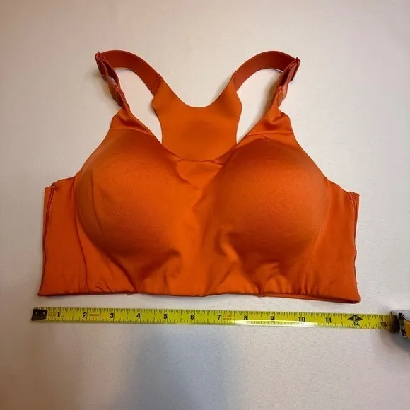 Calia Orange Sports Bra Racerback Molded Padded Wirefree Support Medium Size S - Image 10