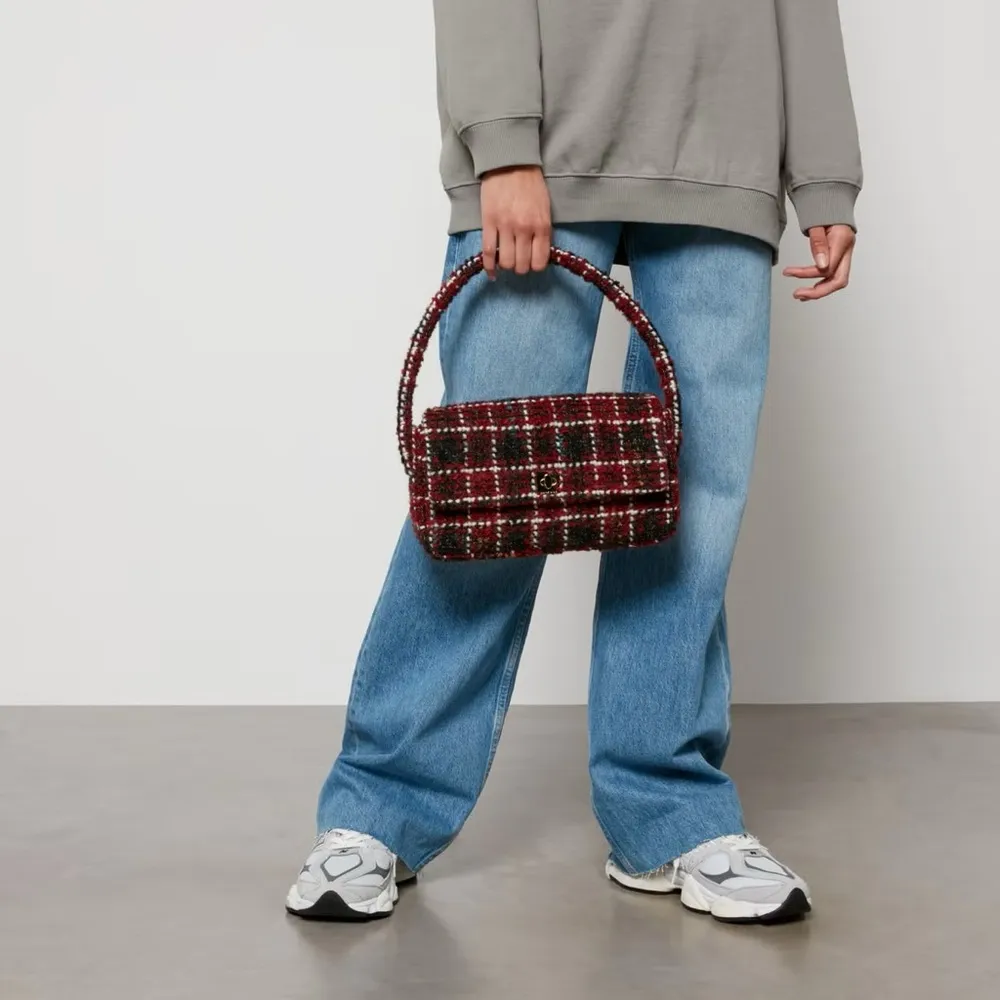 ANINE BING NWT Nico Bag in Cherry Plaid - Image 4