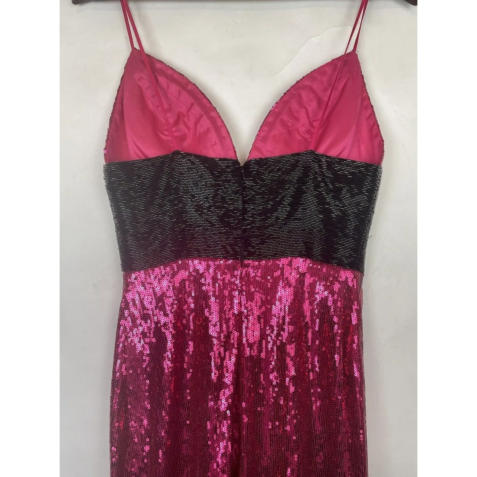 Sherri Hill Gown Pageant Prom Dress Formal Evening beaded Sz 6 sequin pink - Image 6