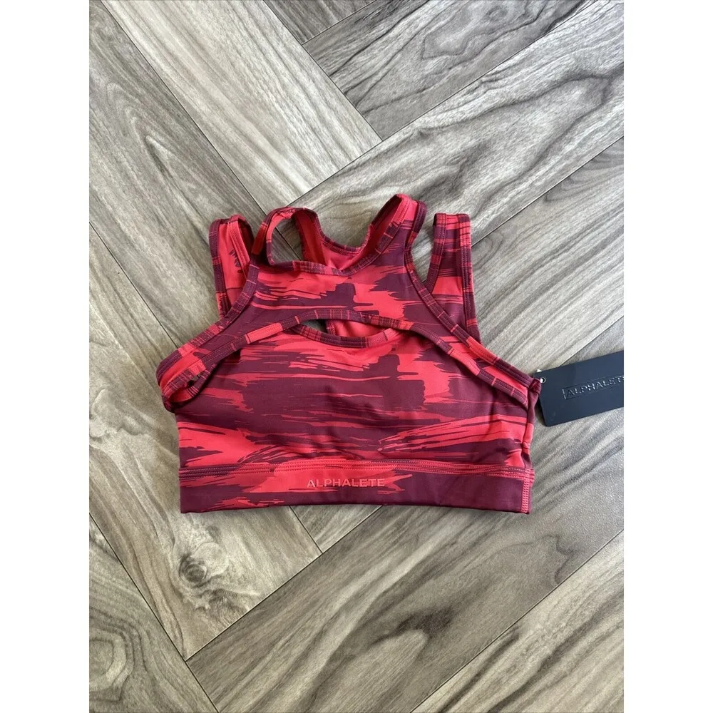 Alphalete Surface Keyhole Bra , Infrared Canvas Camo size XS - Image 3