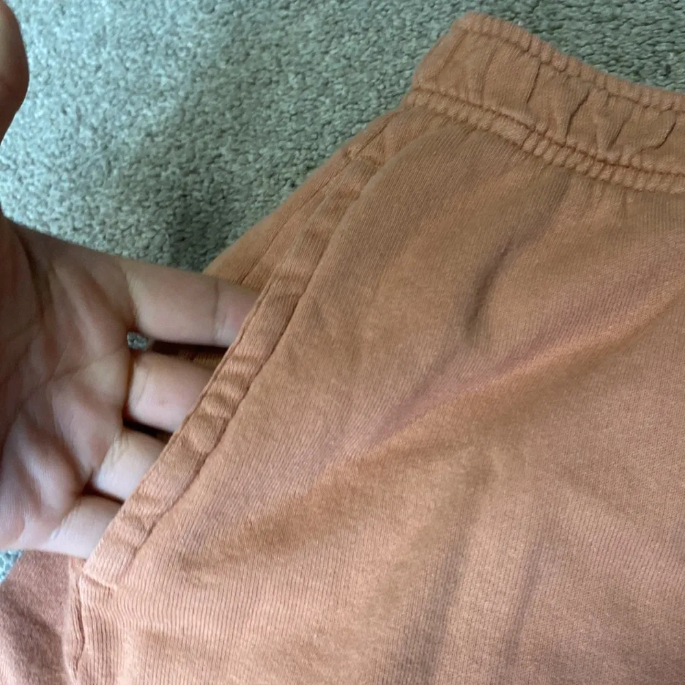 Rust Orange Cut Off Sweat Shorts Size XL - Image 2