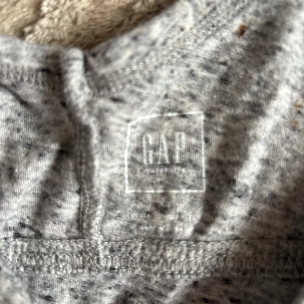 GAP Light Gray V-Neck Long Sleeve Tee - Image 3