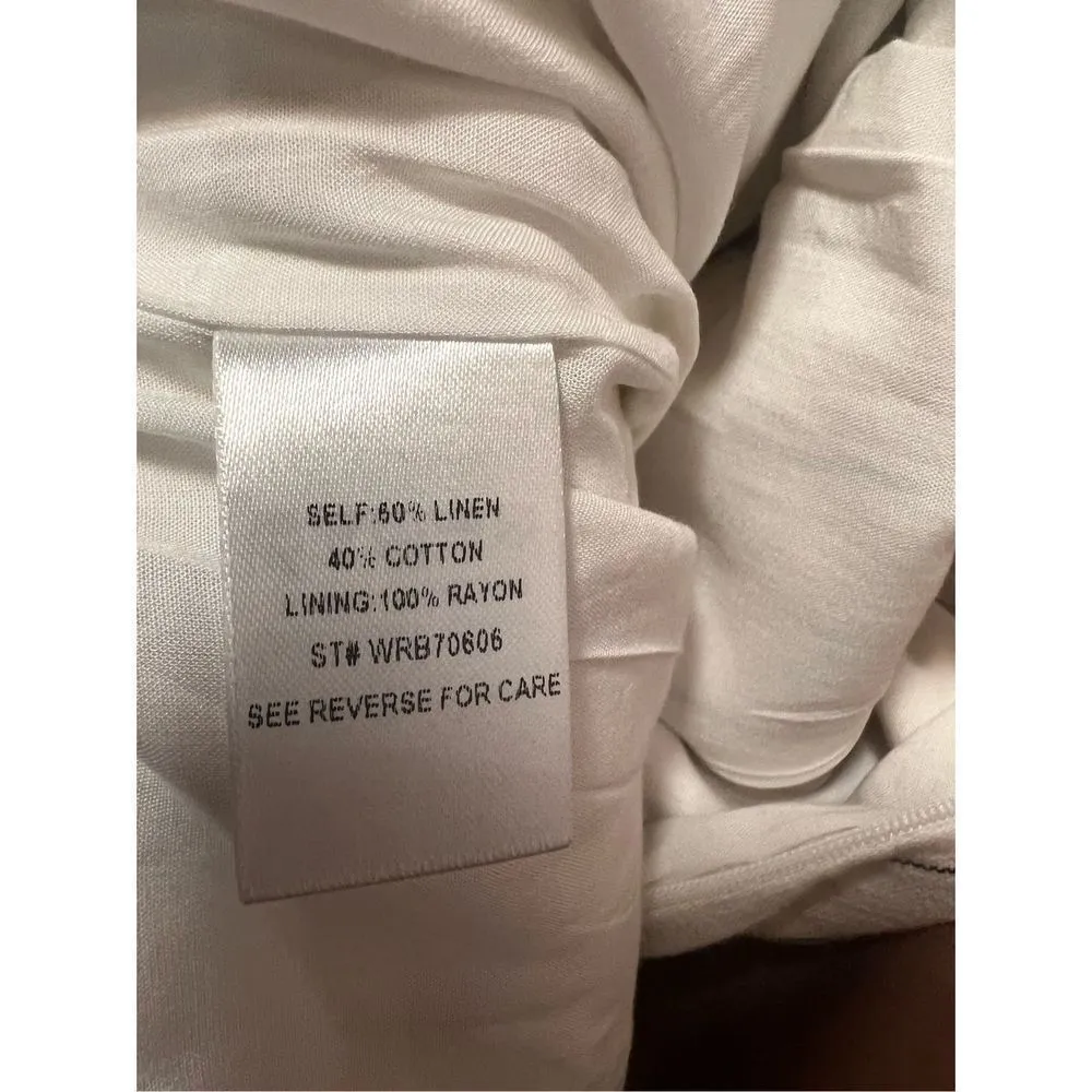 NWOT Lost + Wander Women's White Mini Zigzag Stripes Wide Leg Jumpsuit S… - Image 8