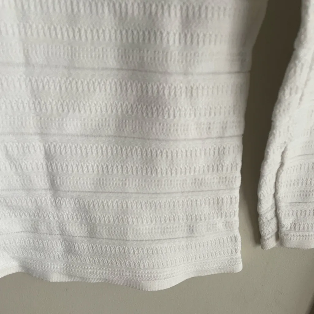 The Fold Pointelle Jumper Top White - Image 9