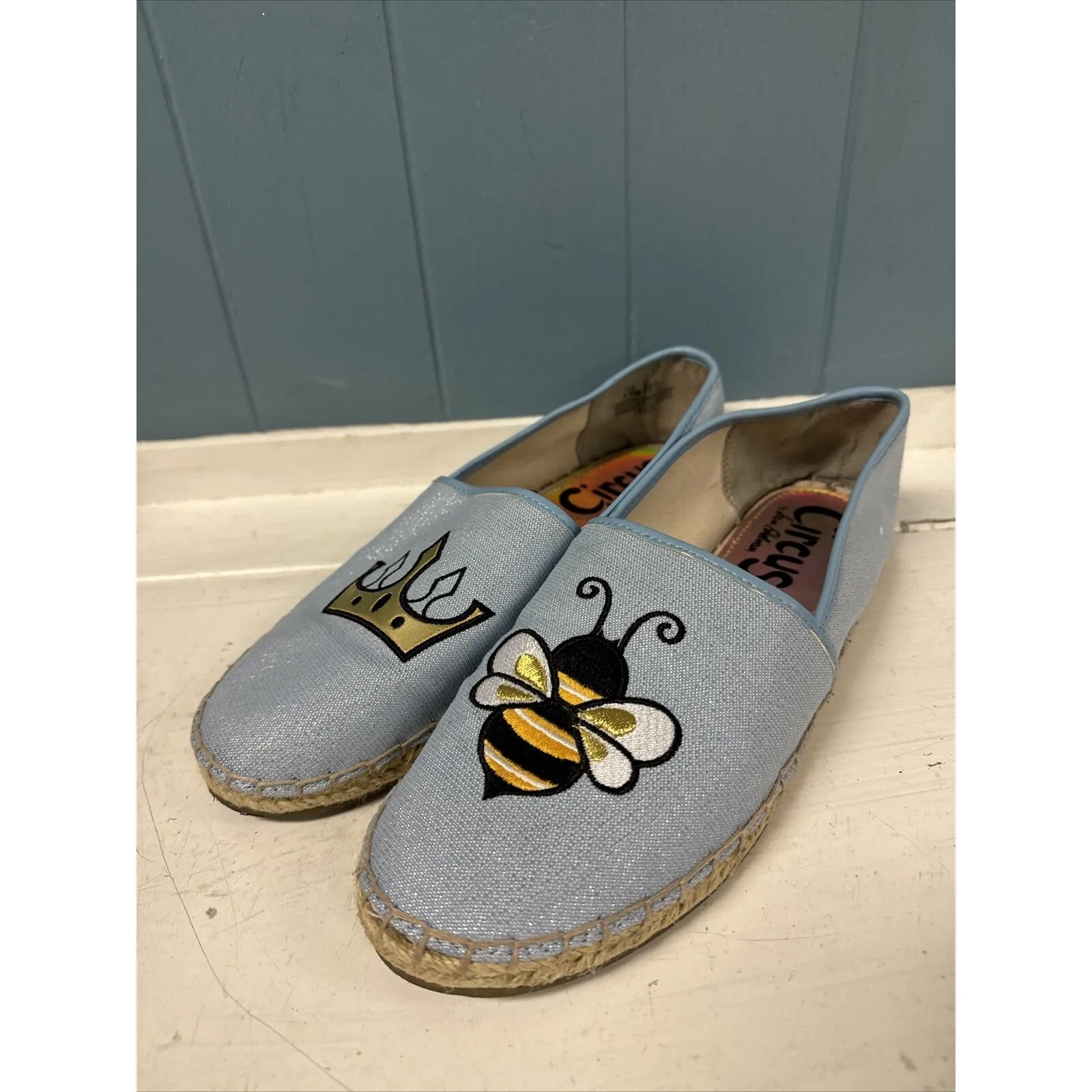 Sam Edelman Circus Womens Shoes Leni Queen Bee Embroidered Espadrille Sz 7.5‎ - Image 2